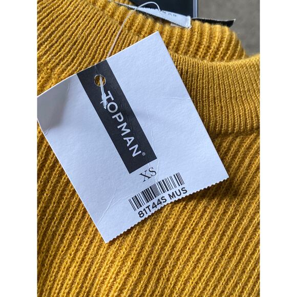 Topman XS Mustard knit sweater NWT - Picture 5 of 7